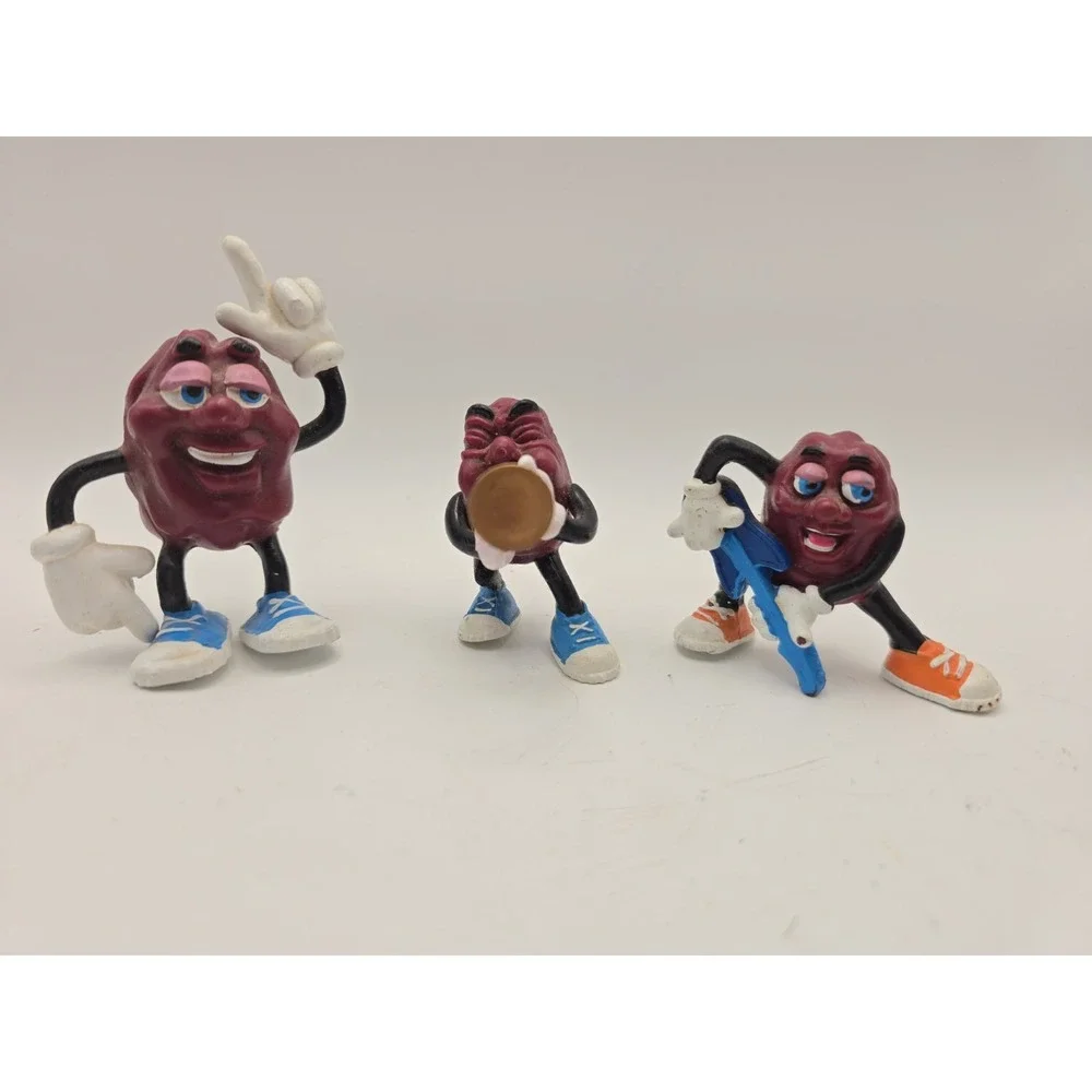 Lot of 3 Vintage 1980s California Raisins Figures Various Raisin Men